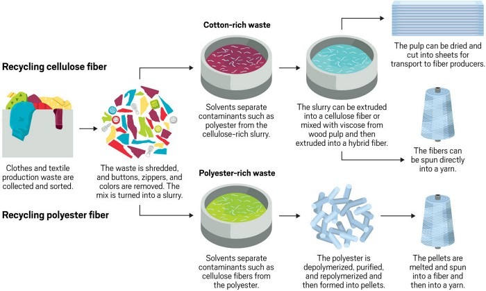 Polyester and Cotton Recycling