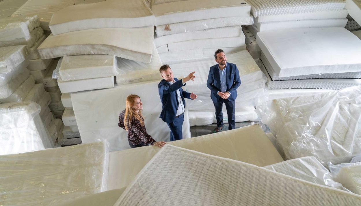 Recycled Polyester Fiber in Mattress Production image